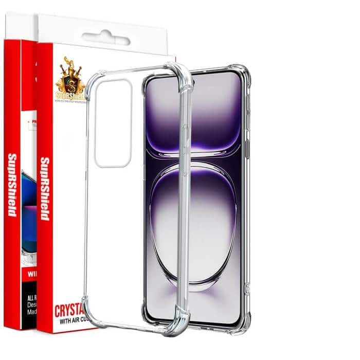 For Oppo Reno 12 5G & Oppo Reno12 Pro 5G SupRShield Heavy Duty Soft Tough Gel Transparent Air Cushion Shockproof Back Cover For Oppo Reno 12 5G & Oppo Reno12 Pro 5G SupRShield Heavy Duty Soft Tough Gel Transparent Air Cushion Shockproof Back Cover